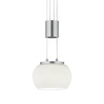 LED-Pendelleuchte Madison Opalglas / Aluminium - Silber - Flammenanzahl: 1