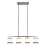 Suspension Davos Tissu / Fer - 4 ampouless - Argenté