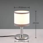 Lampe Davos Tissu / Fer - 1 ampoule - Argenté