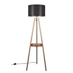 Lampadaire Colette Tissu / Fer - 1 ampoule - Noir