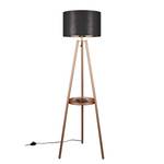 Lampadaire Colette Tissu / Fer - 1 ampoule - Noir