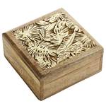 Scrigno GOLDEN JUNGLE Legno di mango - 14 x 14 cm