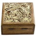 Scrigno GOLDEN JUNGLE Legno di mango - 14 x 14 cm