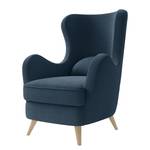 Fauteuil à oreilles Pocicos Tissu Bouclé Anouk: Bleu foncé