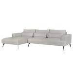 Ecksofa Colladas Webstoff Carde: Stahl - Longchair davorstehend links