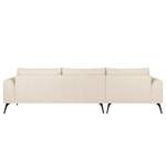 Ecksofa Colladas Webstoff Carde: Creme - Longchair davorstehend links