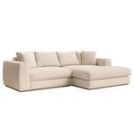 Ecksofa Palabra Chenille Marisa: Creme - Longchair davorstehend rechts