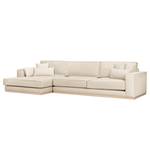 Ecksofa Mediona Webstoff Carde: Creme - Breite: 344 cm - Longchair davorstehend links