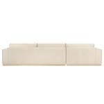 Ecksofa Mediona Webstoff Carde: Creme - Breite: 344 cm - Longchair davorstehend links