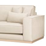 Ecksofa Mediona Webstoff Carde: Creme - Breite: 344 cm - Longchair davorstehend links