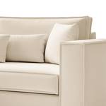 Ecksofa Mediona Webstoff Carde: Creme - Breite: 235 cm - Longchair davorstehend links