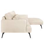 Ecksofa Colladas Webstoff Carde: Creme - Longchair davorstehend rechts