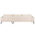 Ecksofa Colladas Webstoff Carde: Creme - Longchair davorstehend rechts