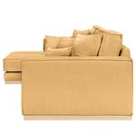 Ecksofa Mediona Webstoff Carde: Gold - Breite: 344 cm - Longchair davorstehend links