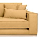 Ecksofa Mediona Webstoff Carde: Gold - Breite: 344 cm - Longchair davorstehend links