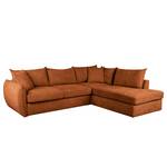 Ecksofa Ribela Chenille Roselia: Braun - Ottomane davorstehend rechts