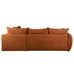 Ecksofa Ribela Chenille Roselia: Braun - Ottomane davorstehend rechts