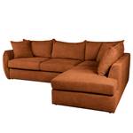 Ecksofa Ribela Chenille Roselia: Braun - Ottomane davorstehend rechts