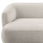 Ecksofa Betano mit Chaiselongue Bouclé Stoff Anouk: Hellgrau - Longchair davorstehend links / Ottomane rechts