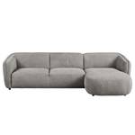 Ecksofa Betano 2,5-Sitzer mit Longchair Bouclé Stoff Anouk: Graphit