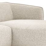 Hoekbank Betano 2,5-zits + chaise long. Structuurstof Oana: Beige