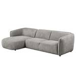 Ecksofa Betano 2,5-Sitzer mit Longchair Bouclé Stoff Anouk: Graphit