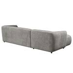 Ecksofa Betano 2,5-Sitzer mit Longchair Bouclé Stoff Anouk: Graphit