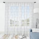 Kant-en-klaargordijn Abstract D 2 stuk polyester - taupe/wit - Hoogte: 135 cm