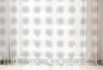 Kant-en-klaargordijn Abstract F 2 stuk polyester - wit/grijs - Hoogte: 240 cm