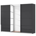 Armoire Elara - Porte miroir Gris métallisé - Largeur : 271 cm