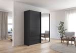 Armoire Elara - Porte miroir Gris métallisé - Largeur : 181 cm