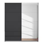 Armoire Elara - Porte miroir Gris métallisé - Largeur : 181 cm