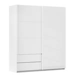 Armoire Elara - Porte en verre Blanc alpin - Largeur : 181 cm