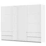 Armoire Elara - Porte en verre Blanc alpin - Largeur : 271 cm