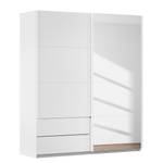 Armoire Elara - Porte miroir Blanc alpin - Largeur : 181 cm