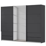 Armoire Elara - Miroir coloré Gris métallisé - Largeur : 271 cm