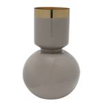 Vase Art Deco Typ C Eisen - Taupe / Gold