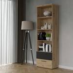 Open kast Coruia Artisan eikenhouten look/zwart