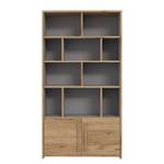 Open kast Norovo - breedte 105 cm grijs/Catania eikenhouten look