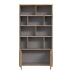 Open kast Norovo - breedte 105 cm grijs/Catania eikenhouten look