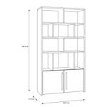 Open kast Norovo - breedte 105 cm grijs/Catania eikenhouten look