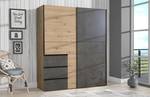 Schwebetürenschrank Tover Eiche Artisan Dekor - Breite: 170 cm