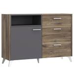 Dressoir Bamian donker eikenhouten look/grijs