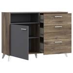 Dressoir Bamian donker eikenhouten look/grijs