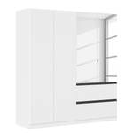 Armoire Costa avec porte miroir Blanc alpin / Gris métallisé - Largeur : 181 cm