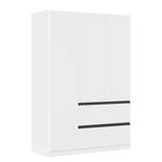 Armoire à portes battantes Costa Blanc alpin / Gris métallisé - Largeur : 136 cm