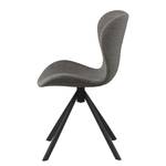 Chaises pivotantes LIVARAS - Lot de 2 Tissu Bouclé Moena: Anthracite