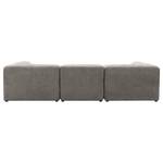 Ecksofa Finbo 3-Sitzer mit Longchair Ausrichtung universal - Webstoff Floricia: Grau