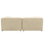 Ecksofa Finbo 2-Sitzer mit Longchair Ausrichtung universal - Webstoff Floricia: Beige