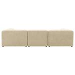 Hoekbank Finbo 3-zits met chaise longue oriëntatie universeel - Geweven stof Floricia: Beige